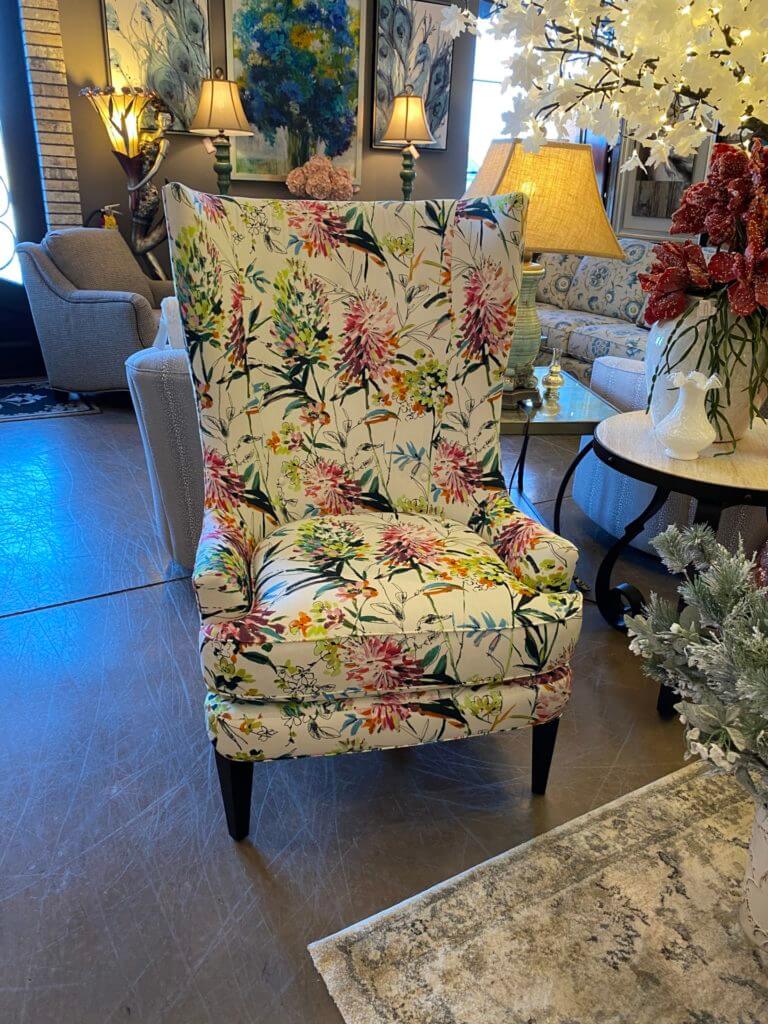 Floral designed chair